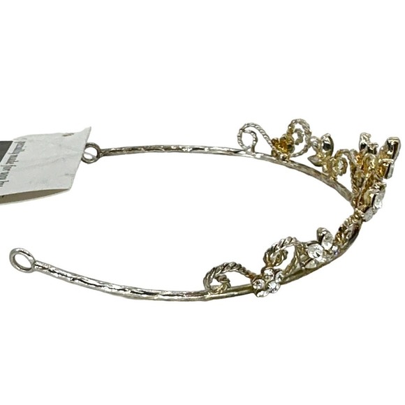 JL Johnson Bridals Tiara Sterling Silver Rhinestones Headbands Mini - Picture 4 of 7